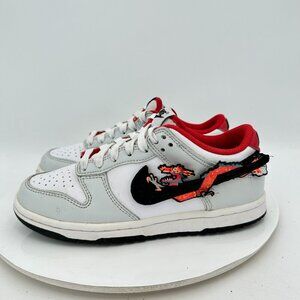 Nike Dunk Low Year Of The Dragon Youth Size 4.5Y Women 6 FZ5528-101 white Shoes